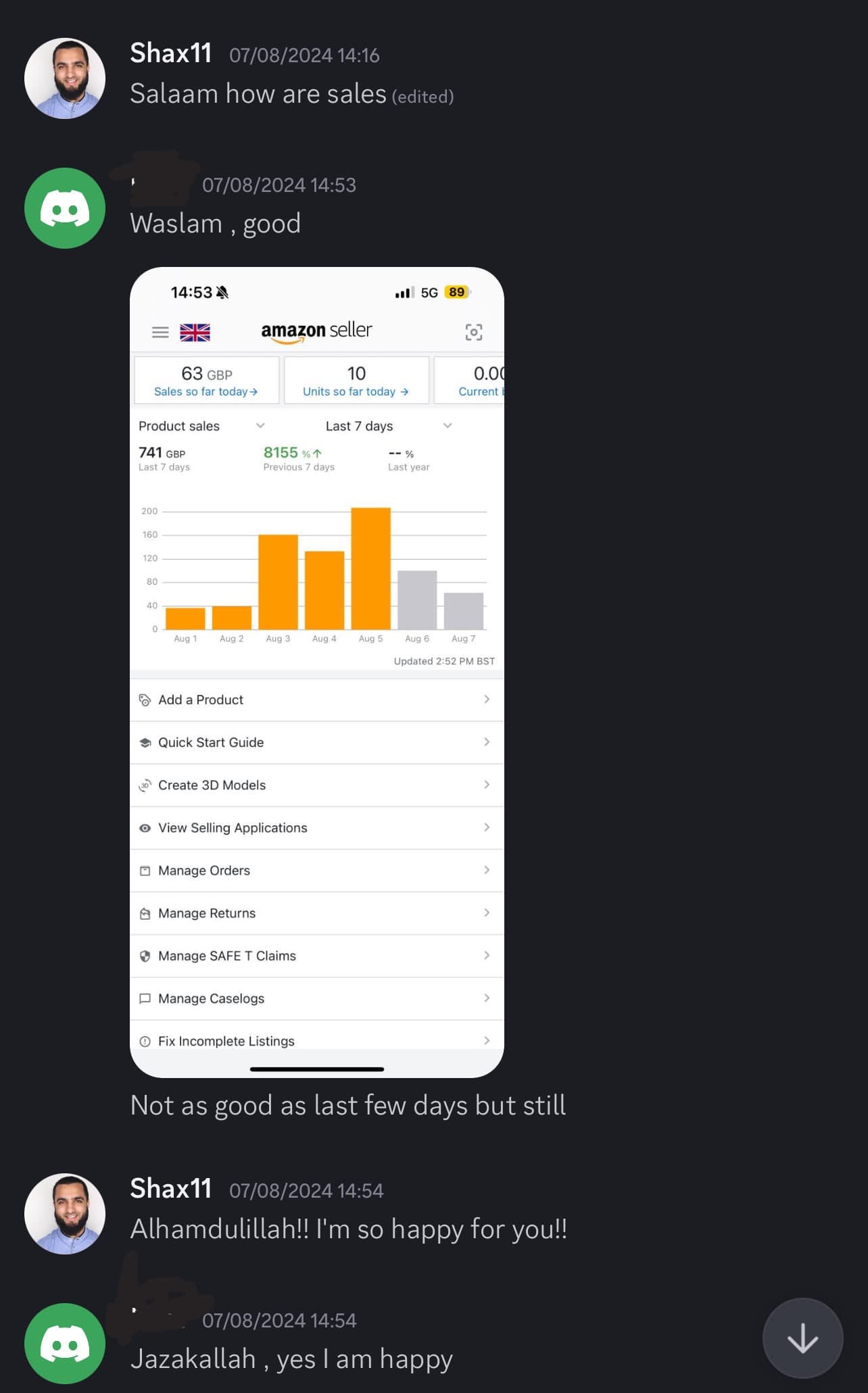 Student conversation and sales result